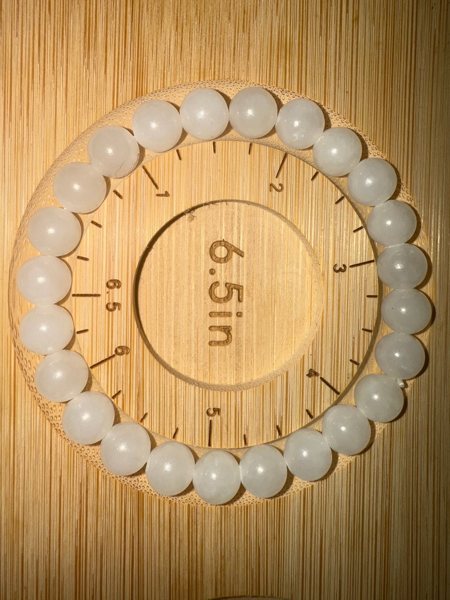 Classic White Jade Bracelet – Elegant Gift for Mom, Grandma, or Elderly Women | Natural Stone for Peace & Blessing