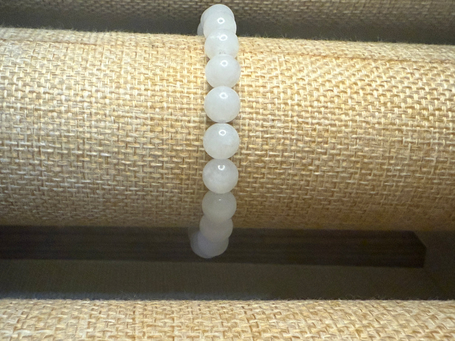 Classic White Jade Bracelet – Elegant Gift for Mom, Grandma, or Elderly Women | Natural Stone for Peace & Blessing